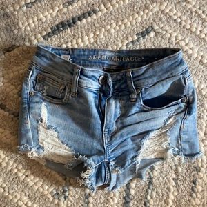 light blue american eagle shorts